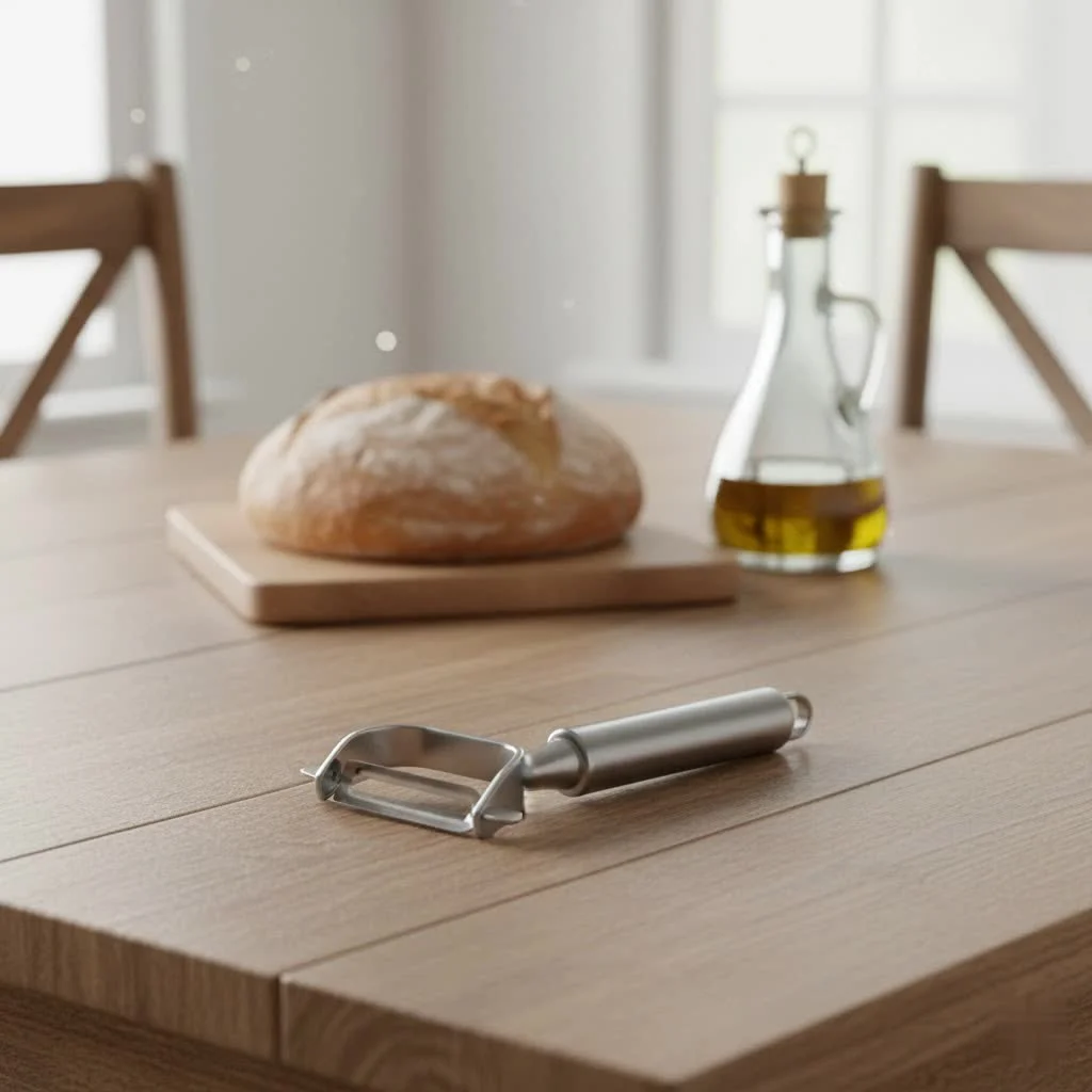 Ceramic potato peeler with a comfortable handle